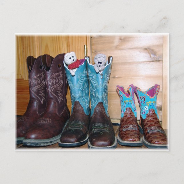 Mice in boots! postcard (Front)