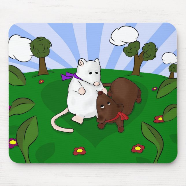 Mice in Love Mouse Pad (Front)