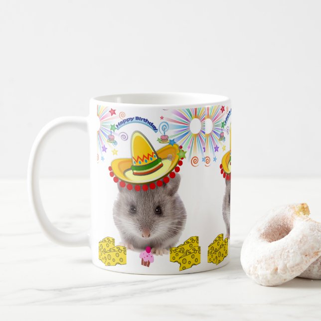 Mice Mug Happy Birthday Mug (With Donut)