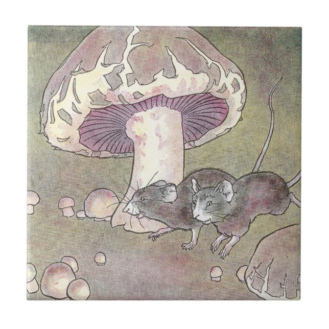 Mice & Mushrooms Tile (Front)