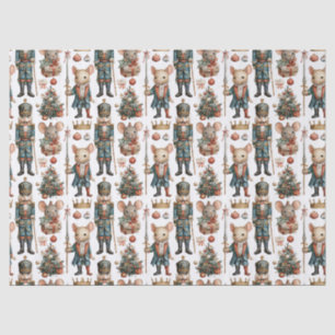 Mice Soldiers in Festive Scene Tissue Paper