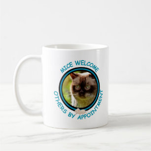 Mice Welcome Other by Appointment Cat Personalised Coffee Mug
