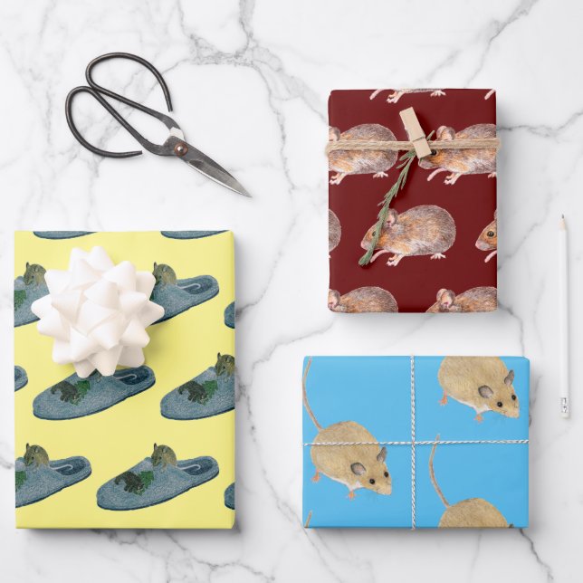 Mice Wrapping Paper Sheet (Front)