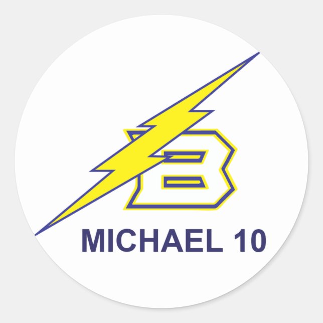 MICHAEL 10 CLASSIC ROUND STICKER (Front)