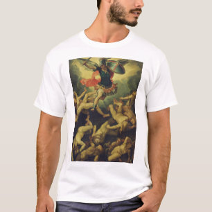 Michael and the fallen angels by Giuseppe Cesari T-Shirt