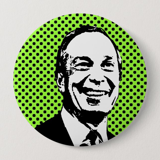 Michael Bloomberg 10 Cm Round Badge (Front)