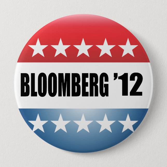 MICHAEL BLOOMBERG 10 CM ROUND BADGE (Front)