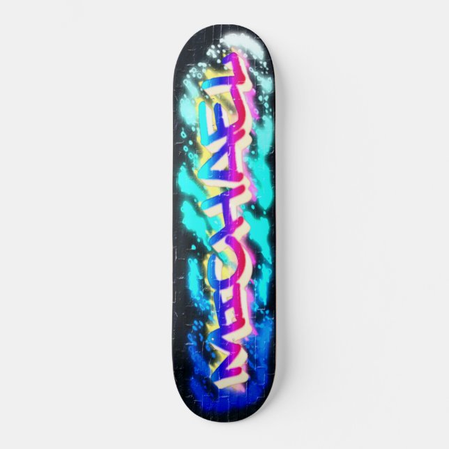 MICHAEL Customised Graffiti Skateboard (Front)