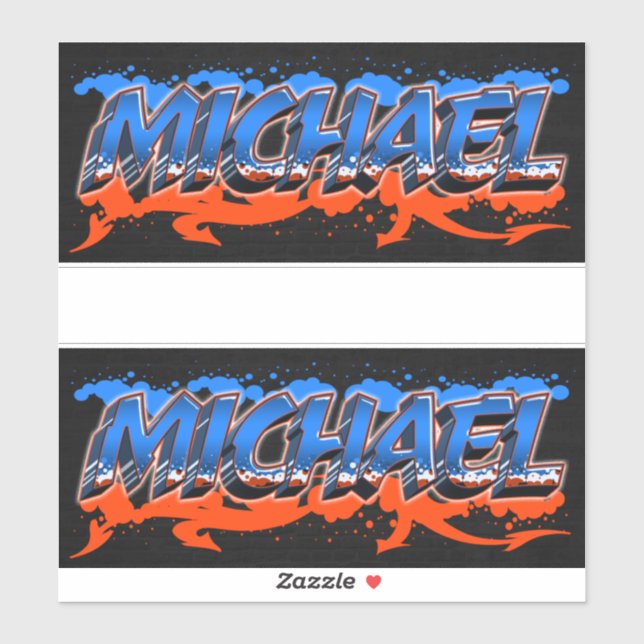 Michael First Name Graffiti Sticker (Sheet)