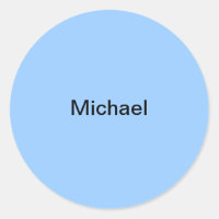 Michael Kids Name Sticker Personalised Light Blue