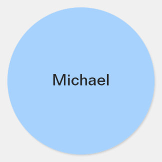 Michael Kids Name Sticker Personalised Light Blue