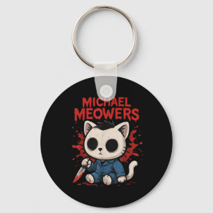 Michael Meowers Halloween Cat Funny Horror Parody Key Ring