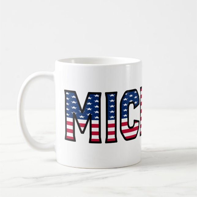 Michael Name First Name USA stylish cup coffee cup (Left)