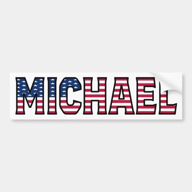 Michael Name Vorname USA Aufkleber Sticker Auto (Front)