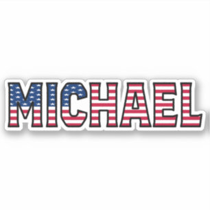 Michael Name Vorname USA Sticker Stickerset