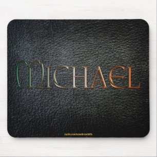 MICHAEL Personalised Leather-look Mousepad