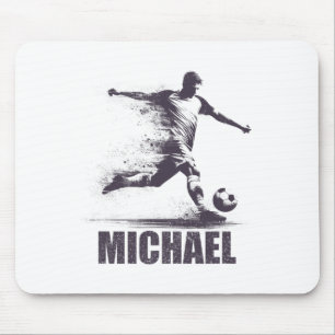 Michael Soccer Boys Personalised First Name Michae Mouse Pad