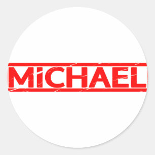 Michael Stamp Classic Round Sticker