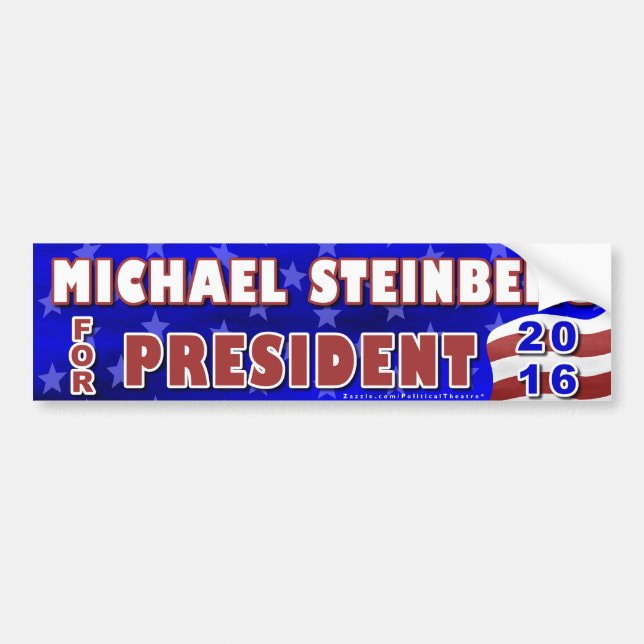 Michael Steinberg President 2016 Election Democrat Bumper Sticker (Front)