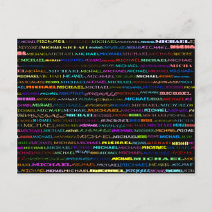 Michael Text Design I Postcard