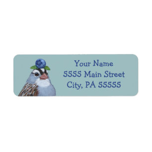 Michael the white throated sparrow address label return address label