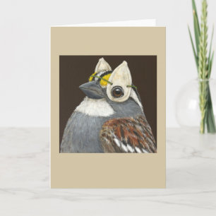 Michael the white throated sparrow card