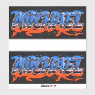 Michael Vorname Name Graffiti Aufkleber Sticker