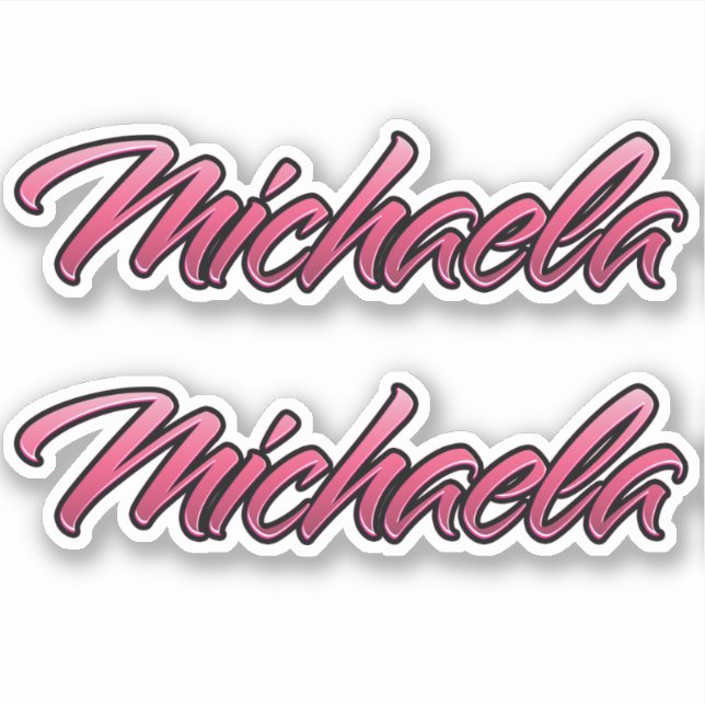 Michaela faded pink stickers sticker sticker set (Front)