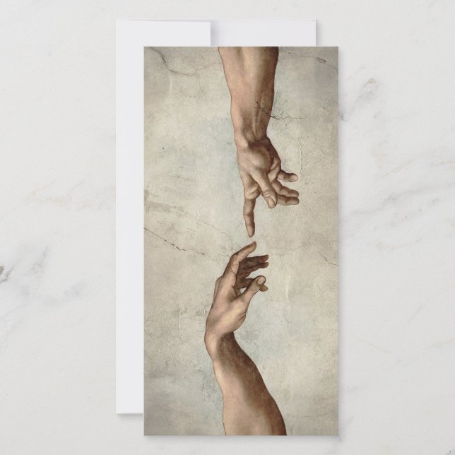 Michaelangelo hands creation adam god (Front)