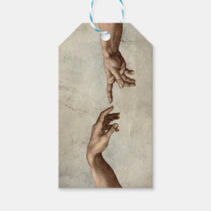 Michaelangelo hands creation adam god gift tags