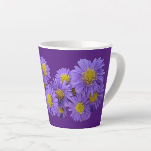 Michaelmas Daisy Cust. Purple Latte Mug