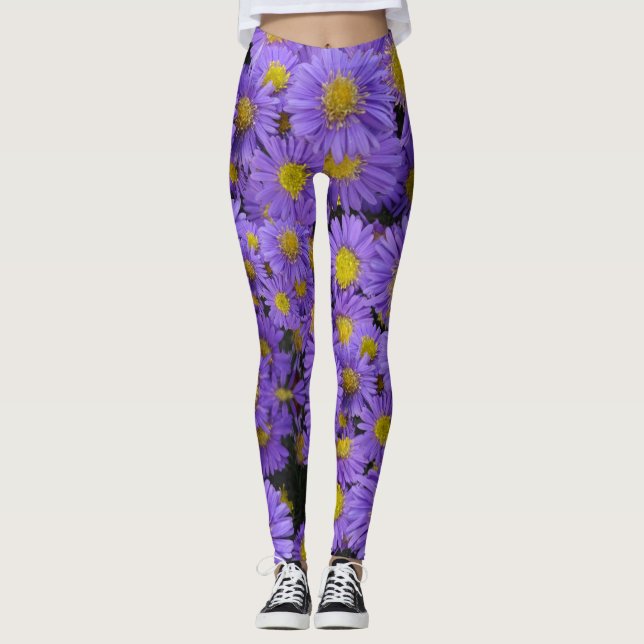 Michaelmas Daisy Pattern Legging (Front)