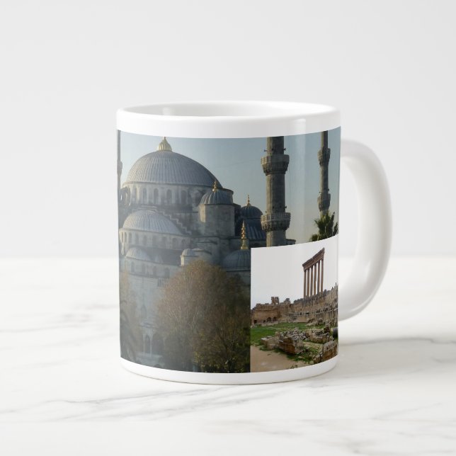 Michael's Trip jumbo version Large Coffee Mug (Front Right)