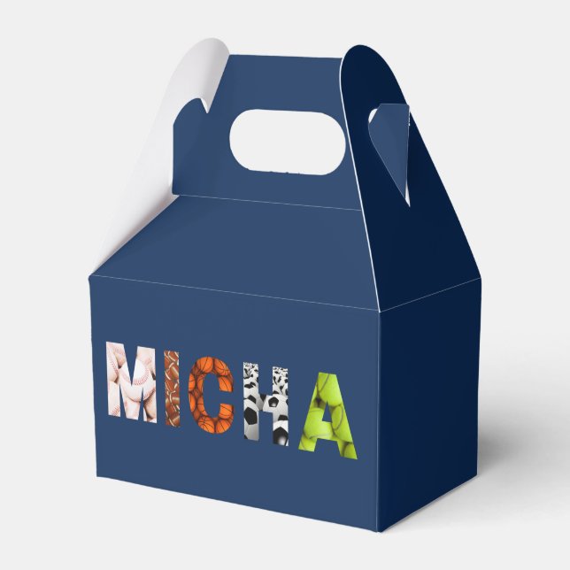 MIcha's Bar Mitzvah Favour Box (Front Side)