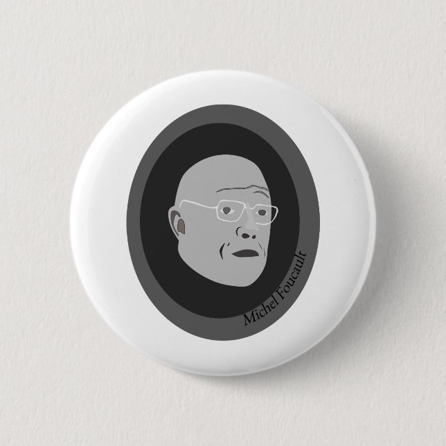 michel-foucault 6 cm round badge (Front)