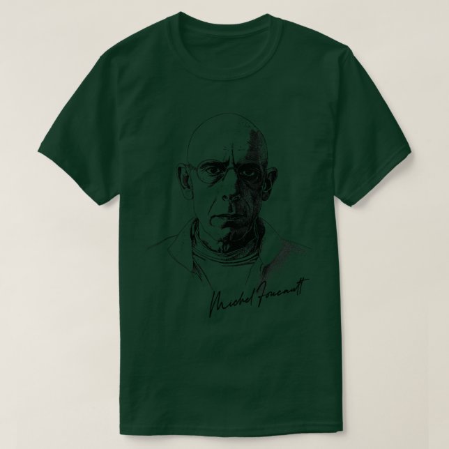 Michel Foucault Retro Design T-Shirt (Design Front)