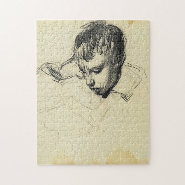 Michel Monet Reading Monet Fine Art Jigsaw Puzzle (Vertical)