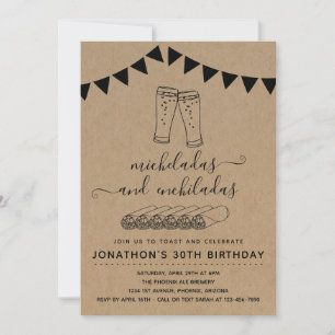 Micheladas & Enchiladas Birthday Party - Any Age Invitation
