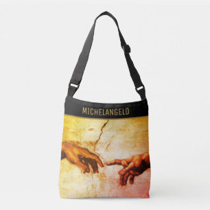 Michelangel Hands Vintage Art & Calligraphy Crossbody Bag