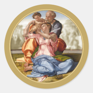 Michelangelo 1507 HOLY FAMILY Classic Round Sticker