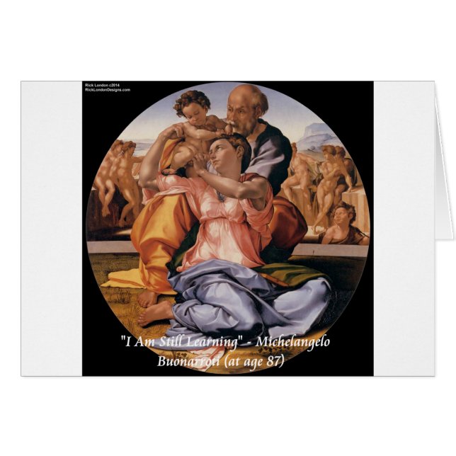 Michelangelo Art & Famous "Learning" Quote (Front Horizontal)