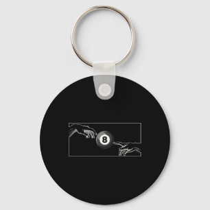 Michelangelo Artistic Billiards Hand Of God Black  Key Ring