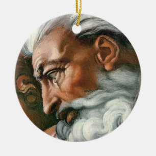 Michelangelo Creation Adam God Art Ceramic Tree Decoration