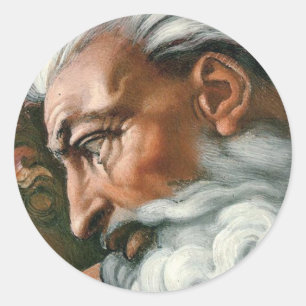Michelangelo Creation Adam God Art Classic Round Sticker
