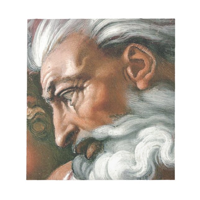 Michelangelo Creation Adam God Art Notepad (Front)
