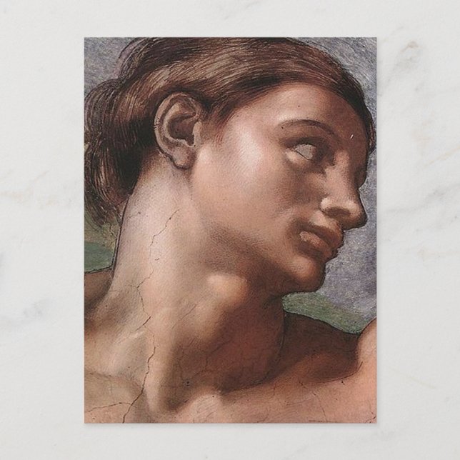 Michelangelo Creation Adam God Art Postcard (Front)