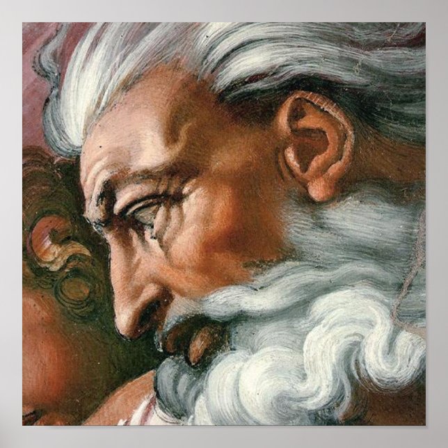 Michelangelo Creation Adam God Art Poster (Front)