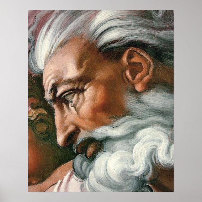 Michelangelo Creation Adam God Art Poster (Front)
