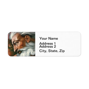 Michelangelo Creation Adam God Art Return Address Label