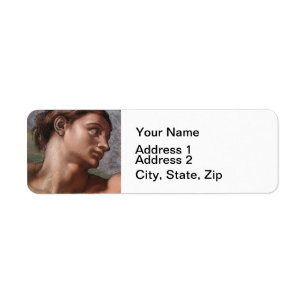 Michelangelo Creation Adam God Art Return Address Label